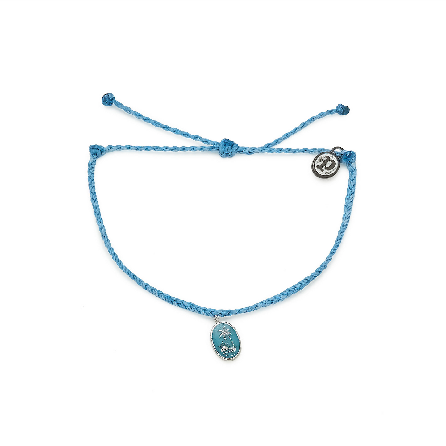 Pura Vida Bracelet Jeweled Palm Silver Pale Blue One Size