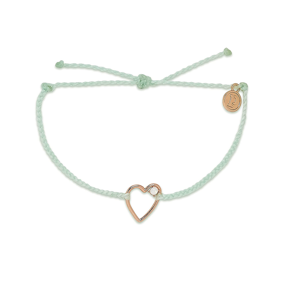 Pura Vida Bracelet Sweetheart Stone Silver Baby Pink One Size