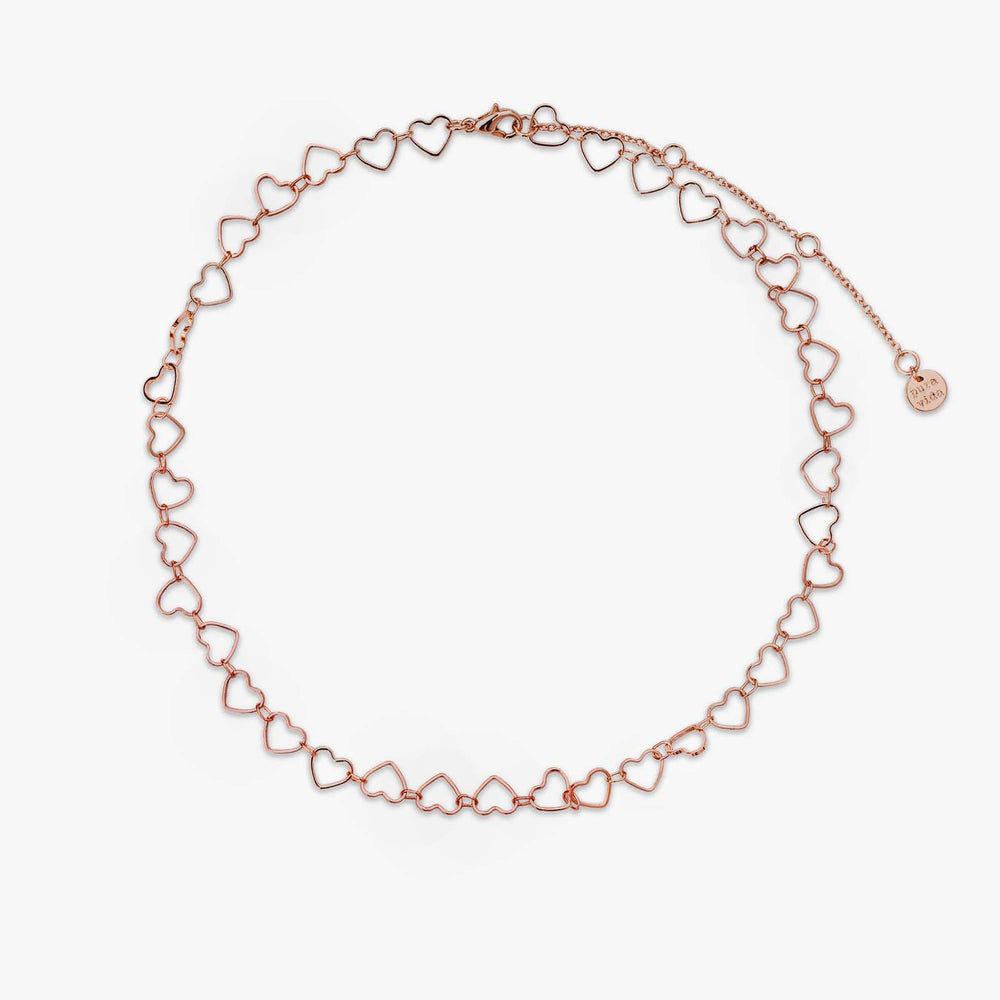Pura Vida Choker Heart Chain Silver One Size