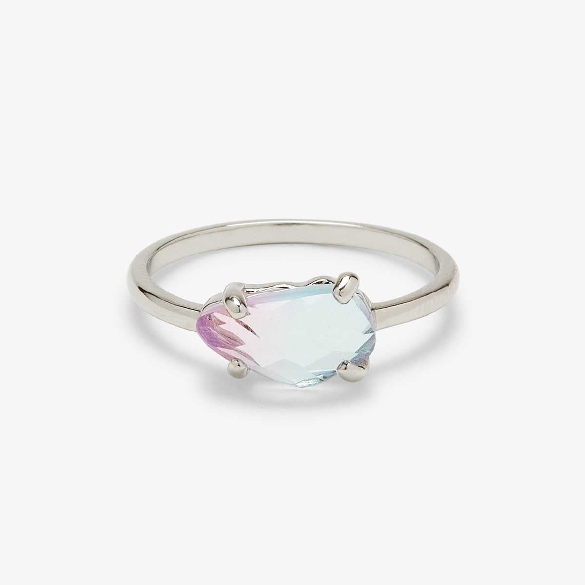 Pura Vida Ring Rainbow Quartz Silver