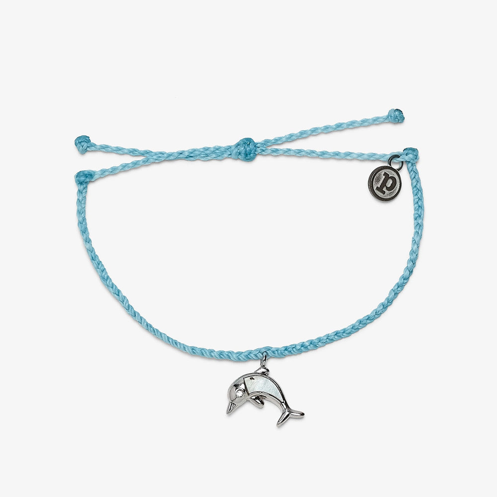 Pura Vida Bracelet Mop Dolphin Crystal Blue One Size