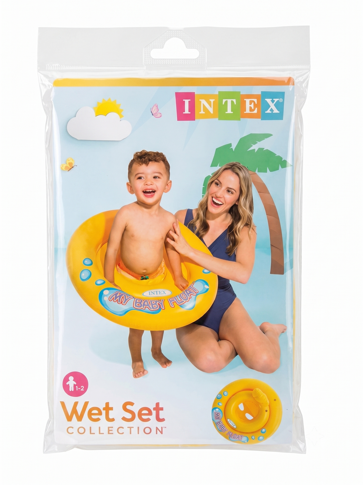Intex Swim Ring with Seat My Baby Float Yellow 67 cm