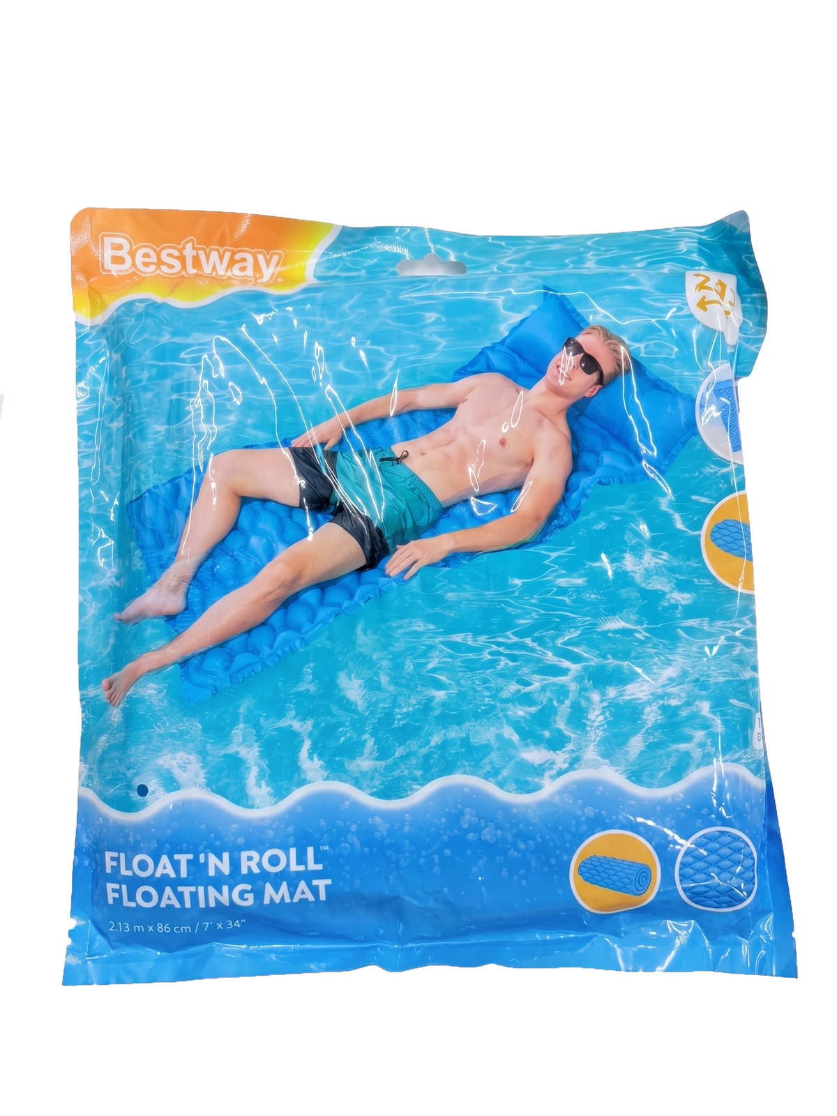 Bestway Mat Float N' Roll Air Mat Multicolor 213x86 cm