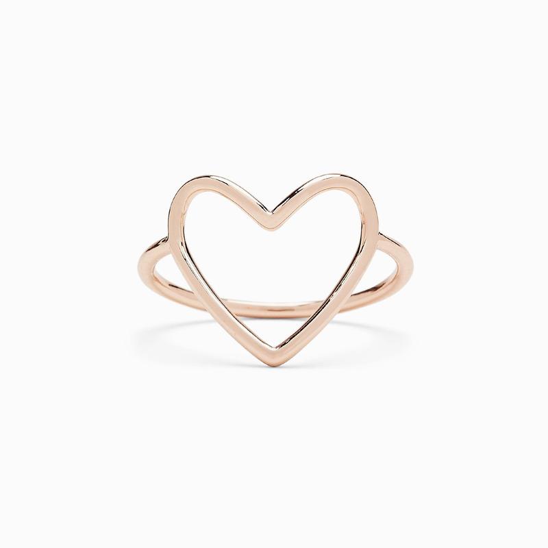 Pura Vida Ring Big Heart Band Silver