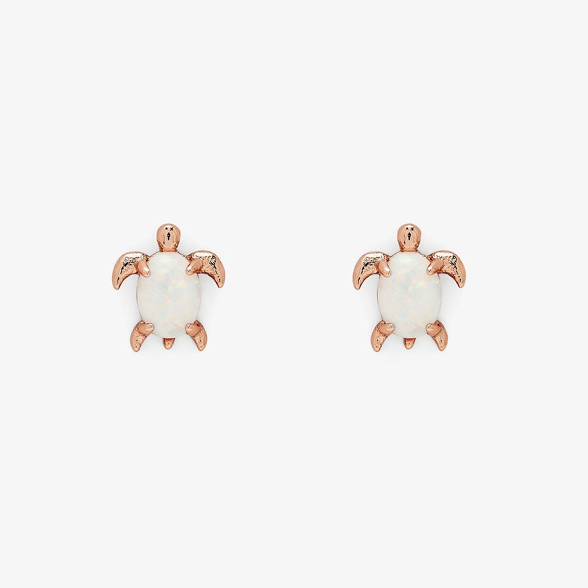 Pura Vida Earrings Opal Sea Turtle Silver One Size