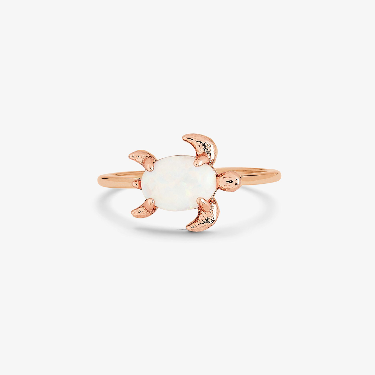 Pura Vida Ring Opal Sea Turtle Silver