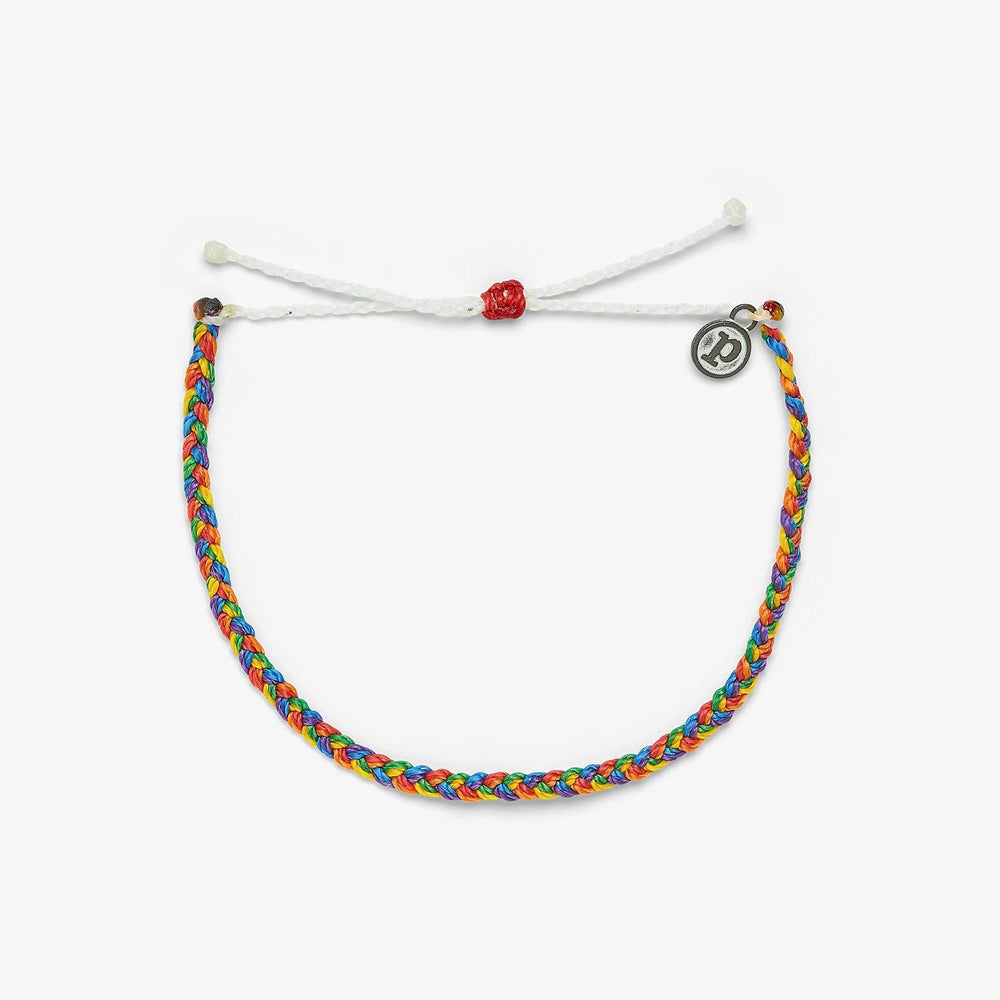 Pura Vida Anklet Pride Mini Braided Pride - The Trevor Project One Size