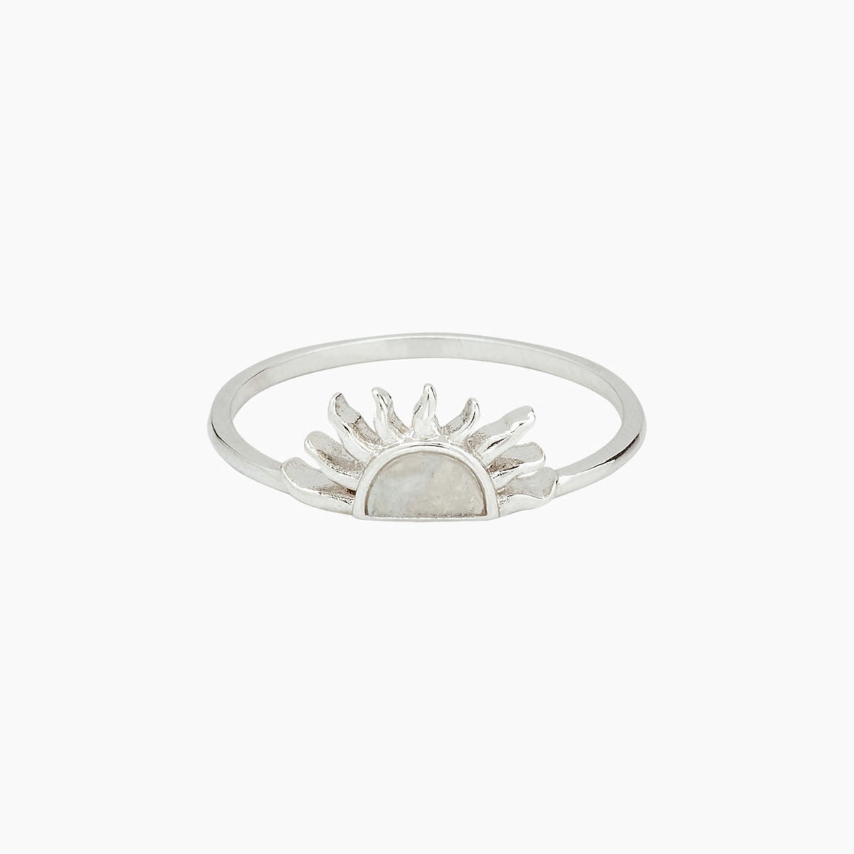 Pura Vida Ring Half Sun Silver