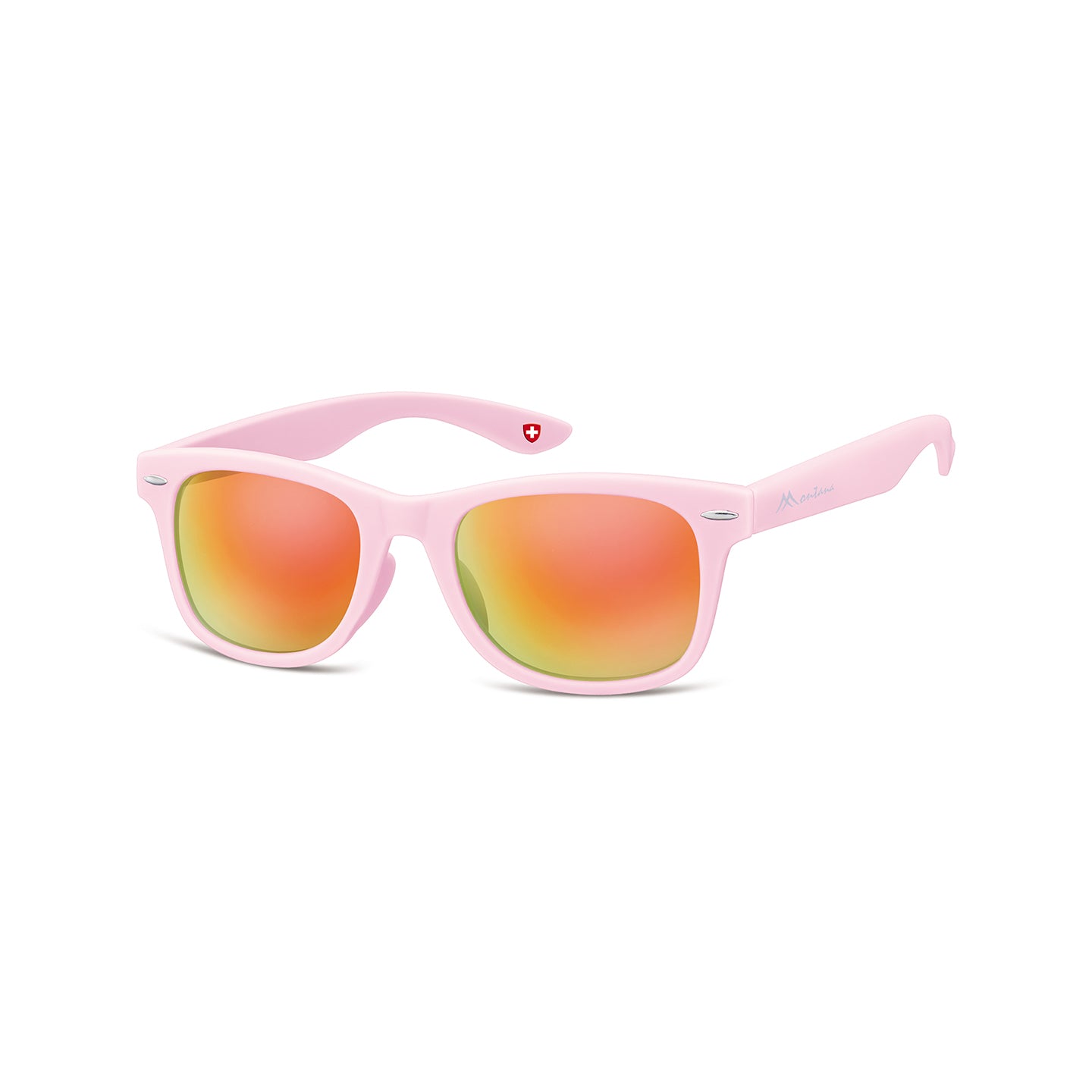 Montana Kids Revo lenses - Rubbertouch - Pink - Revo Red