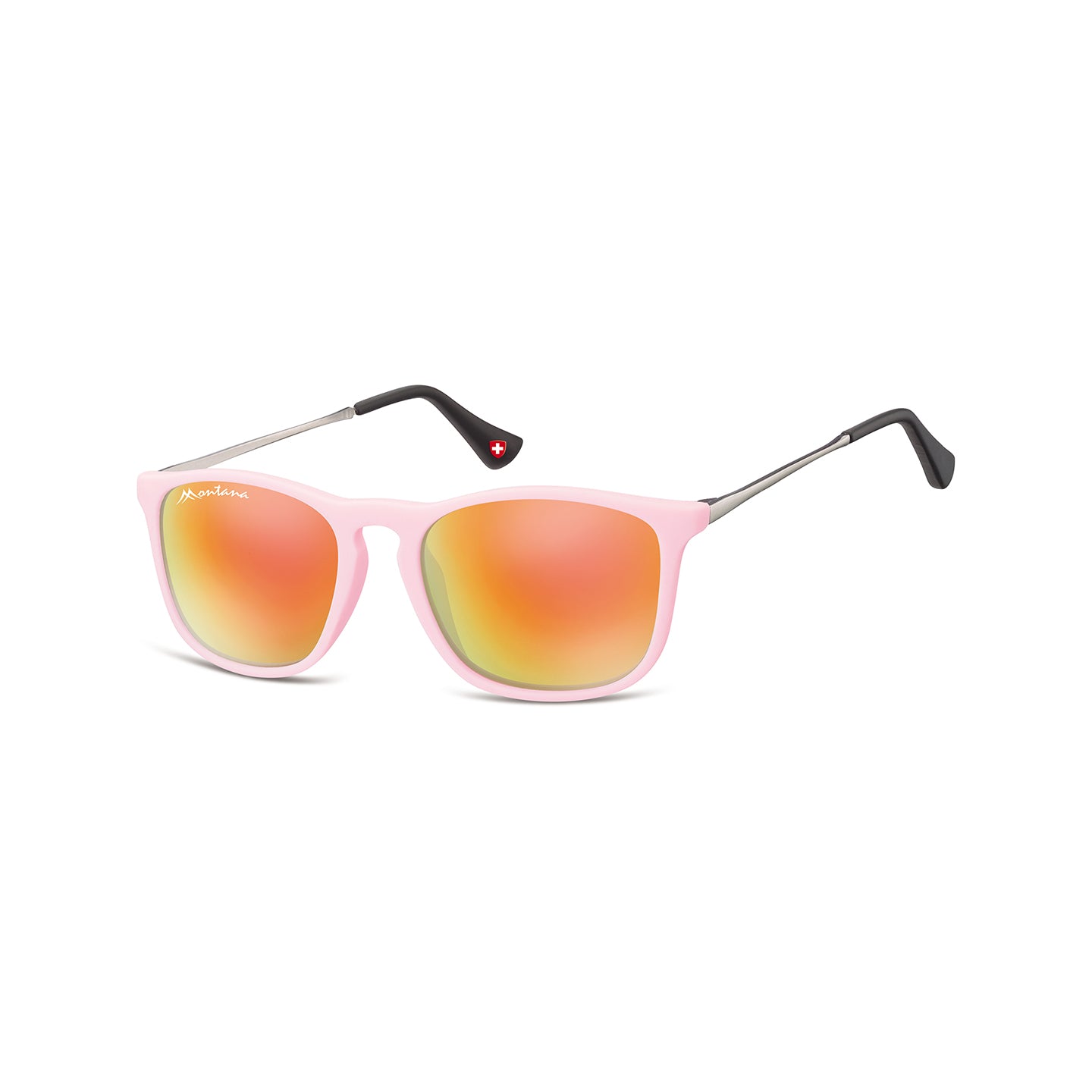Montana Kids Revo lenses - Rubbertouch - Pink - Revo Red