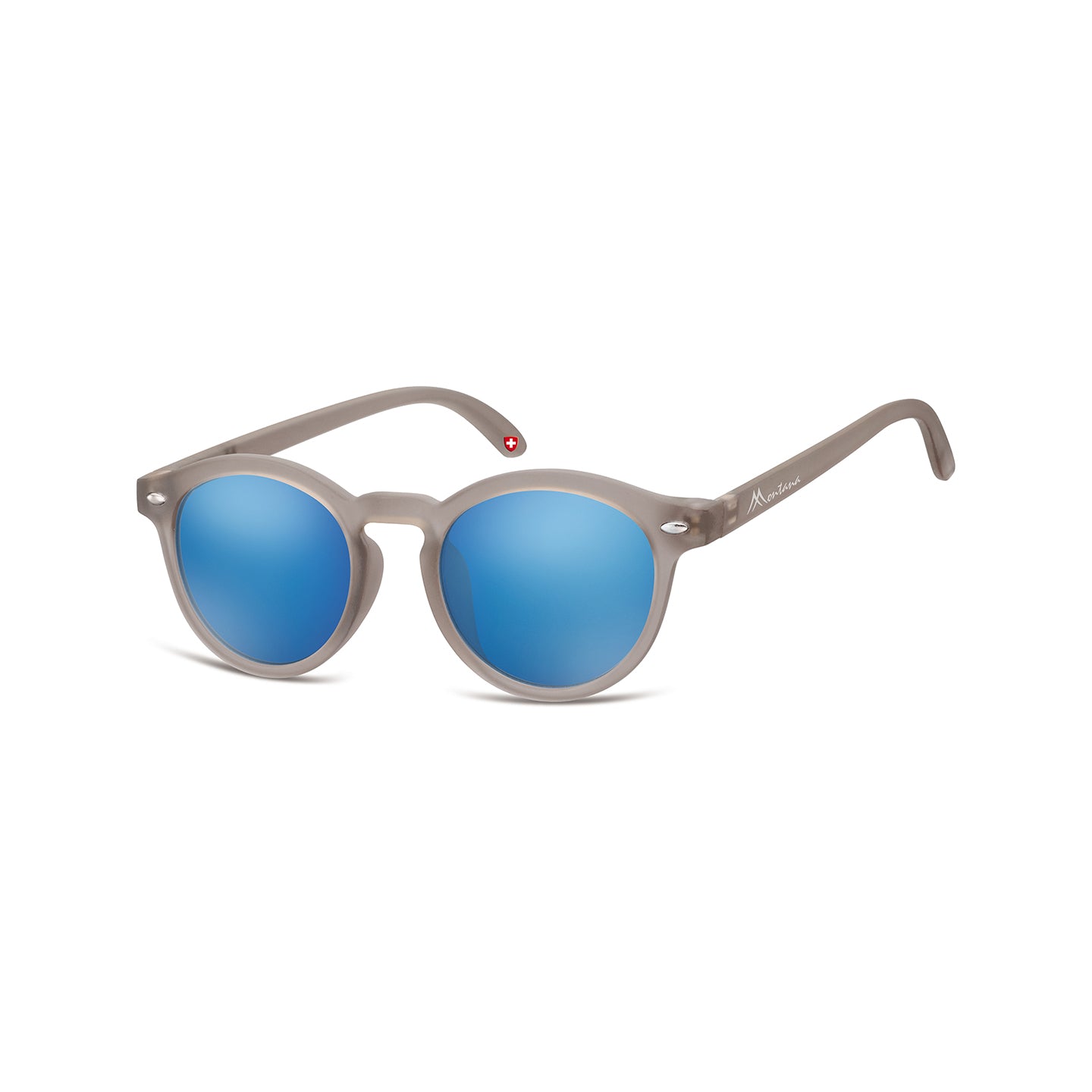 Montana Kids Revo lenses Rubbertouch - Grey - Revo Blue