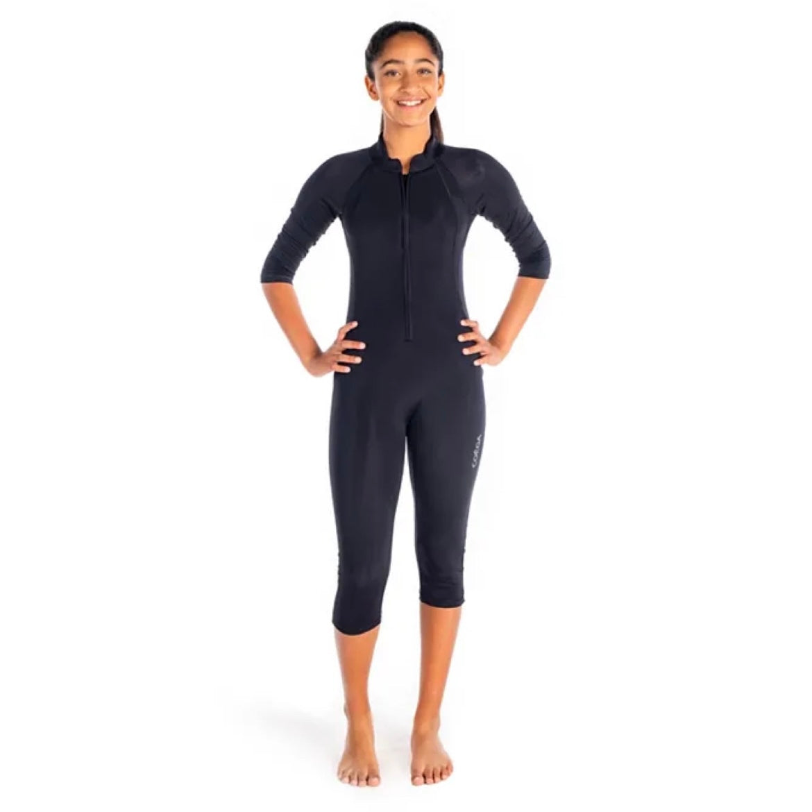 Girls Slim-Kini 3/4 Length Black