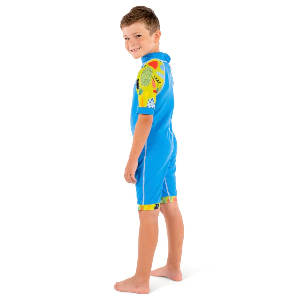 Boys Swimsuit Blue Sky Scribbles