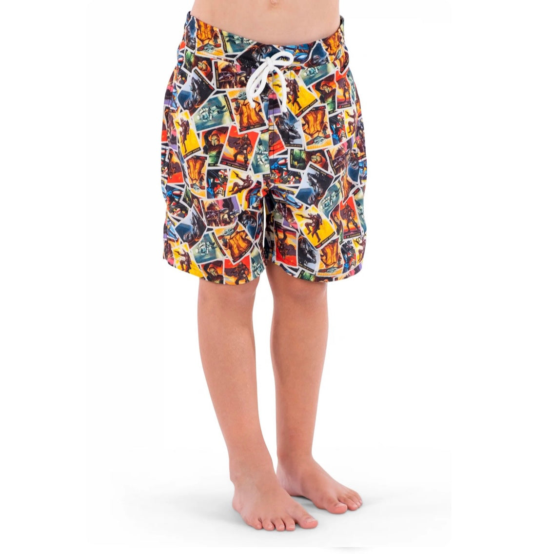 Youth Boys Boardshorts Black Mandalorian Star Wars