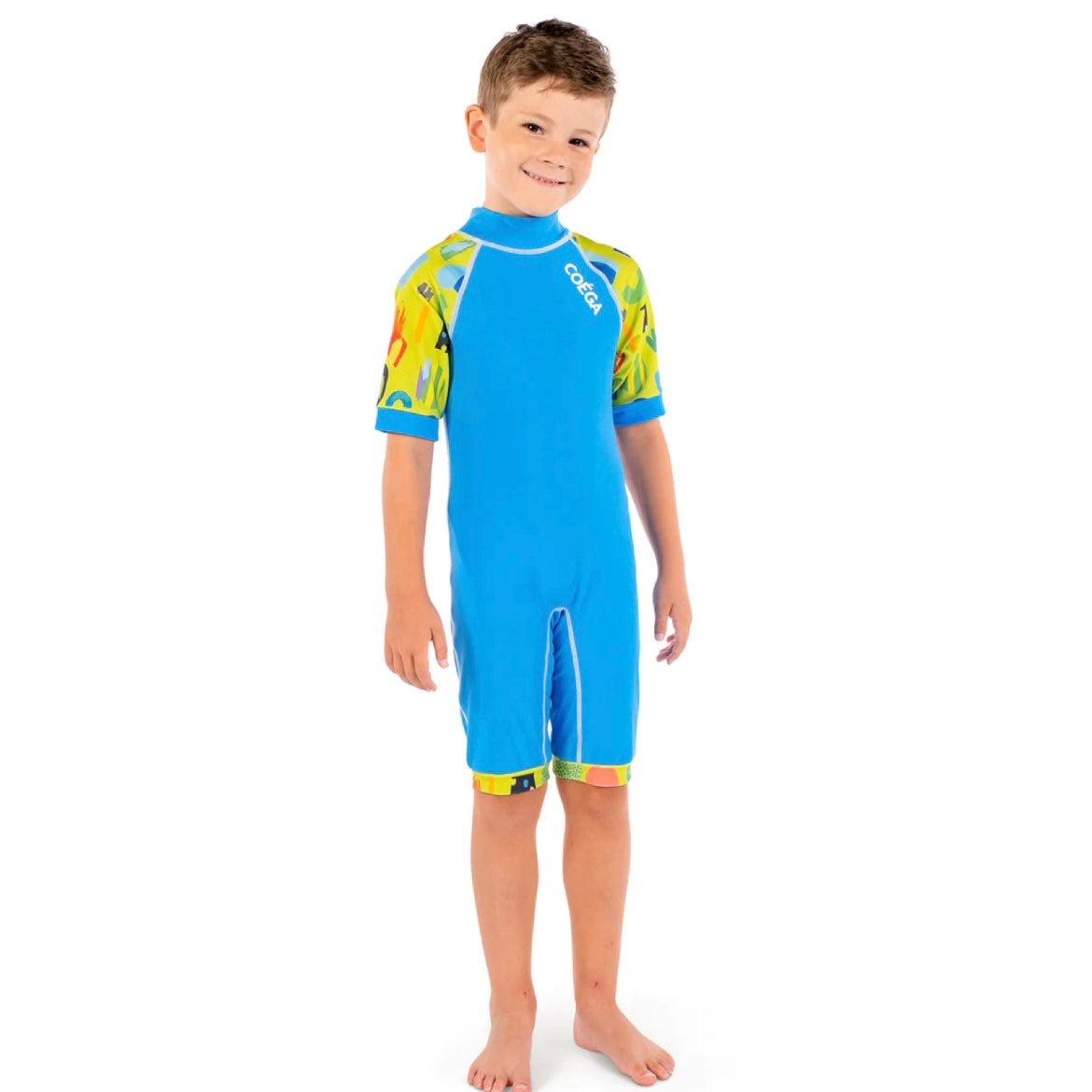 Boys Swimsuit Blue Sky Scribbles
