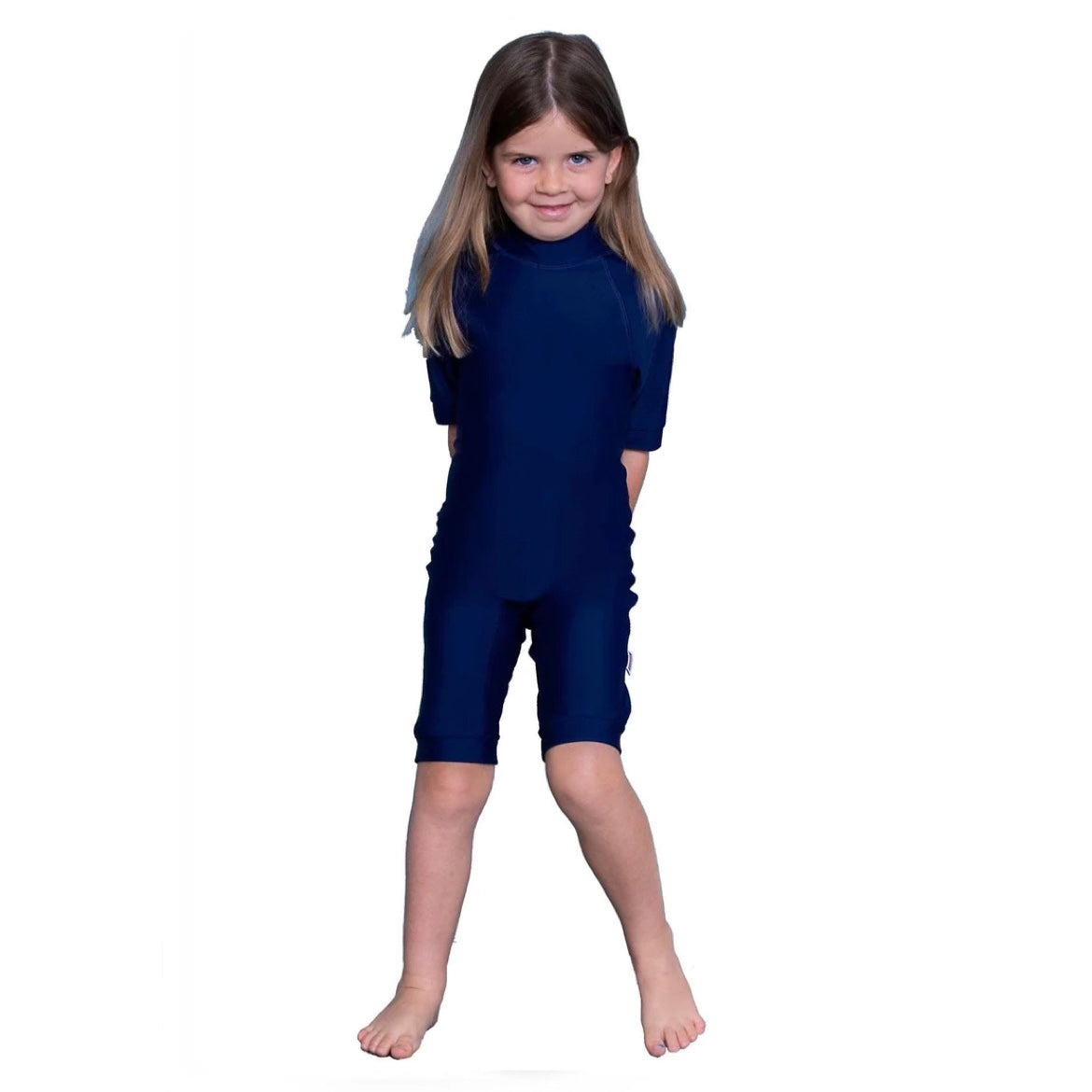 Kids One Piece Swimsuit Navy School