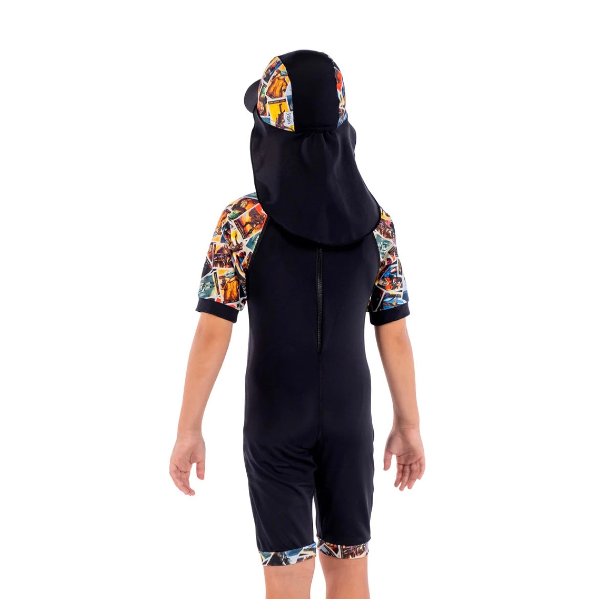 Kids Boys One Piece Black Mandalorian