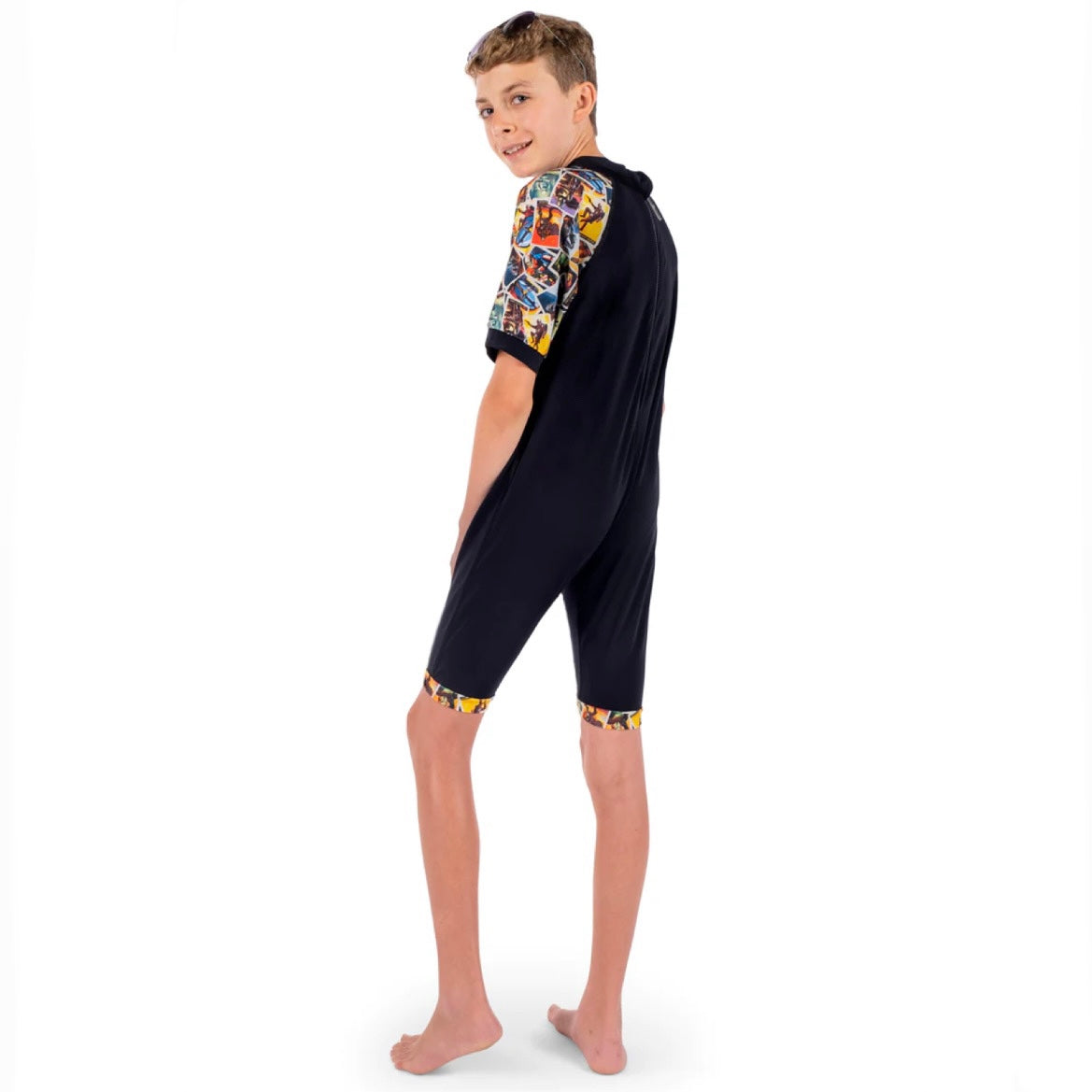 Boys Swimsuit Black Mandalorian
