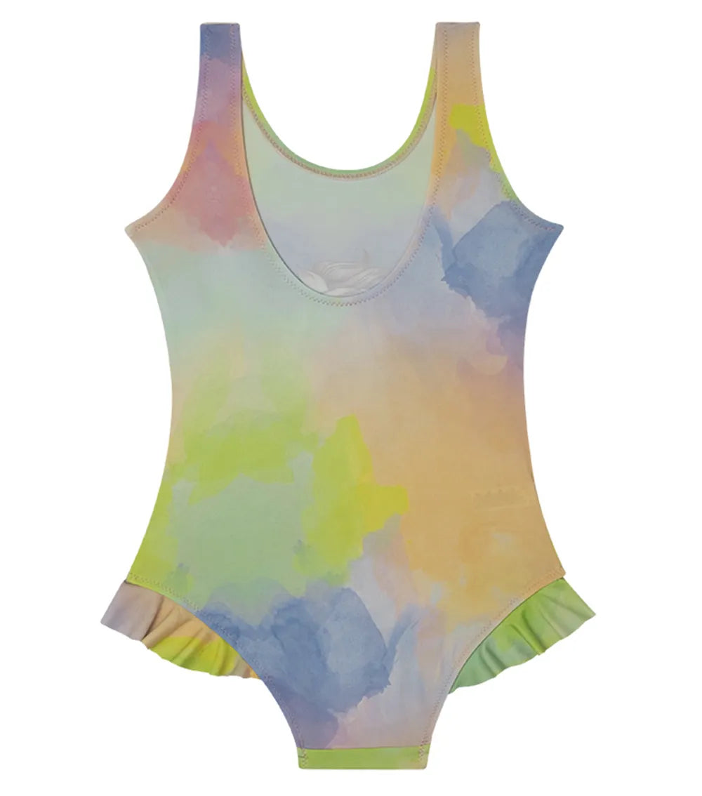 Slipstop Girls Swimsuit Royal Multicolor