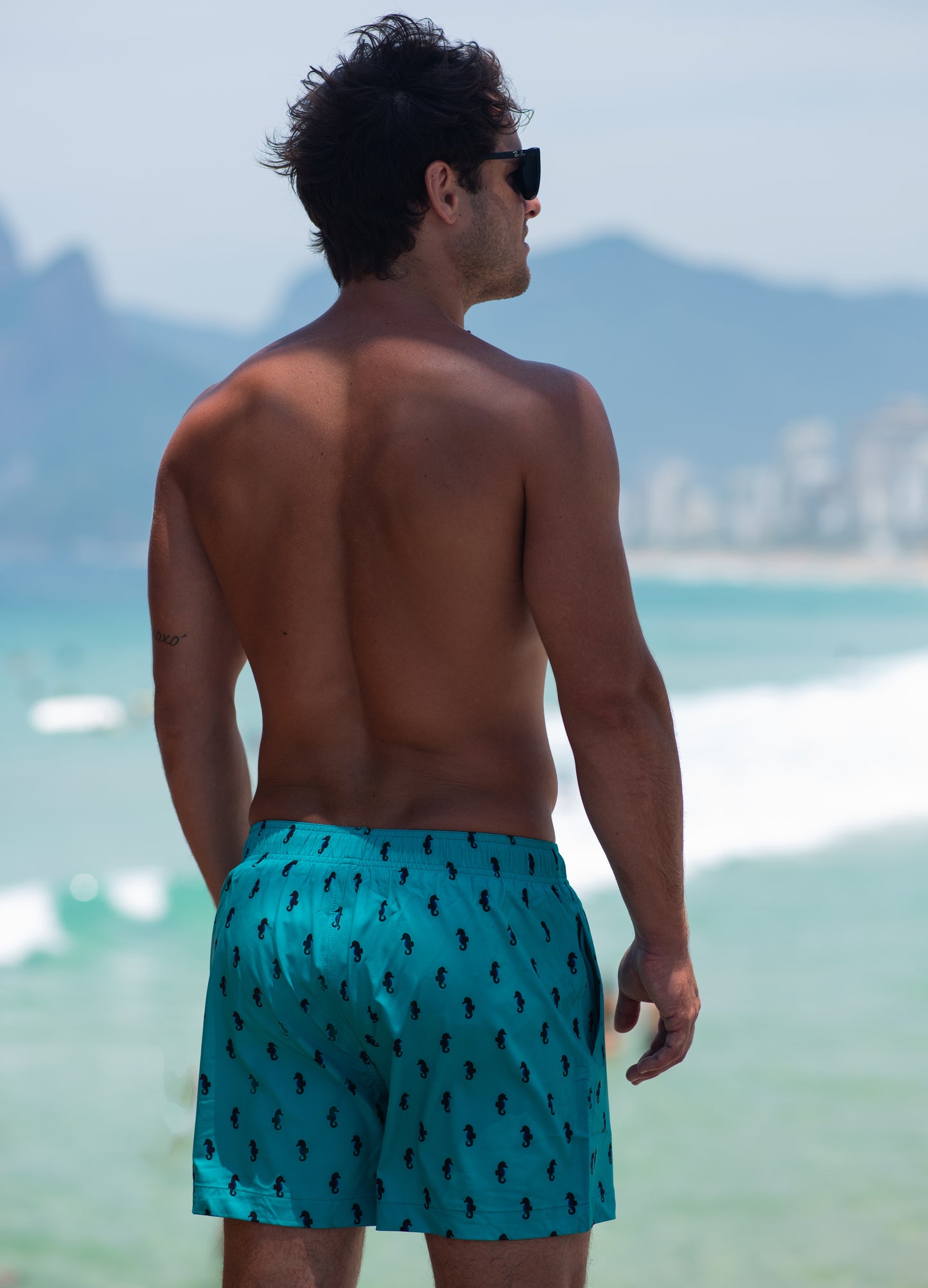 Classic Swim Shorts Men Seahorse