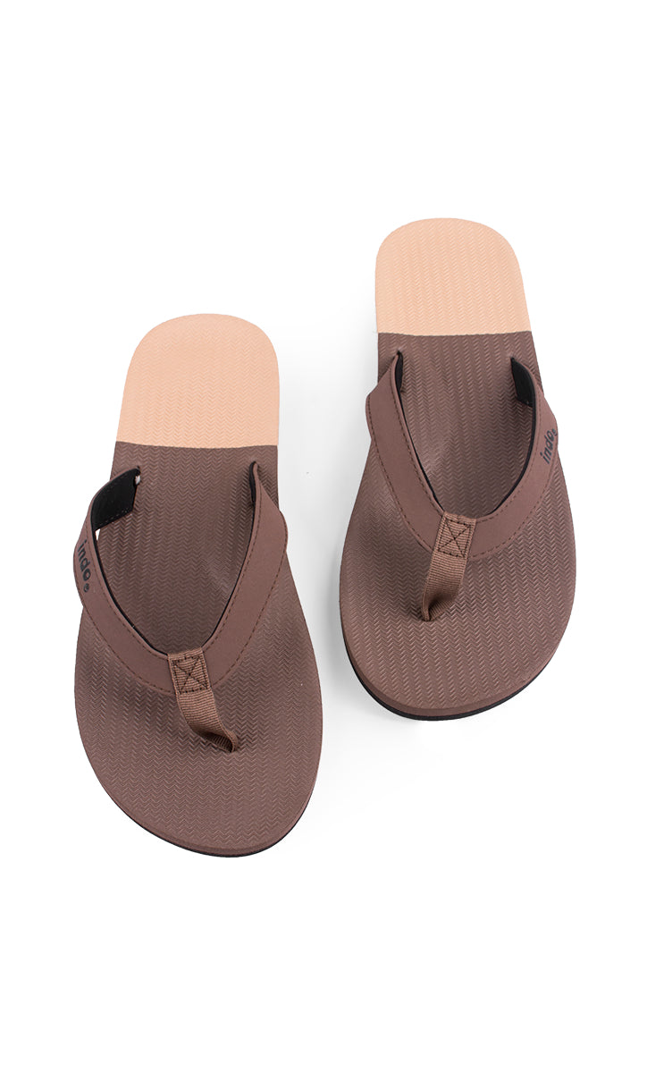Indosole Essentials Flip Flops Men Color Block Soil - Light Soil