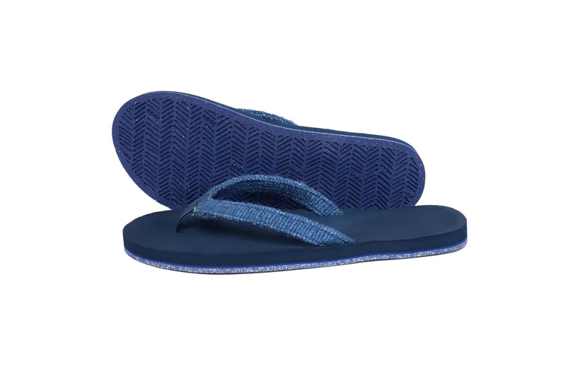 Indosole Recycled Fabric by Pable Flip Flops Women Shore/Indigo Shore