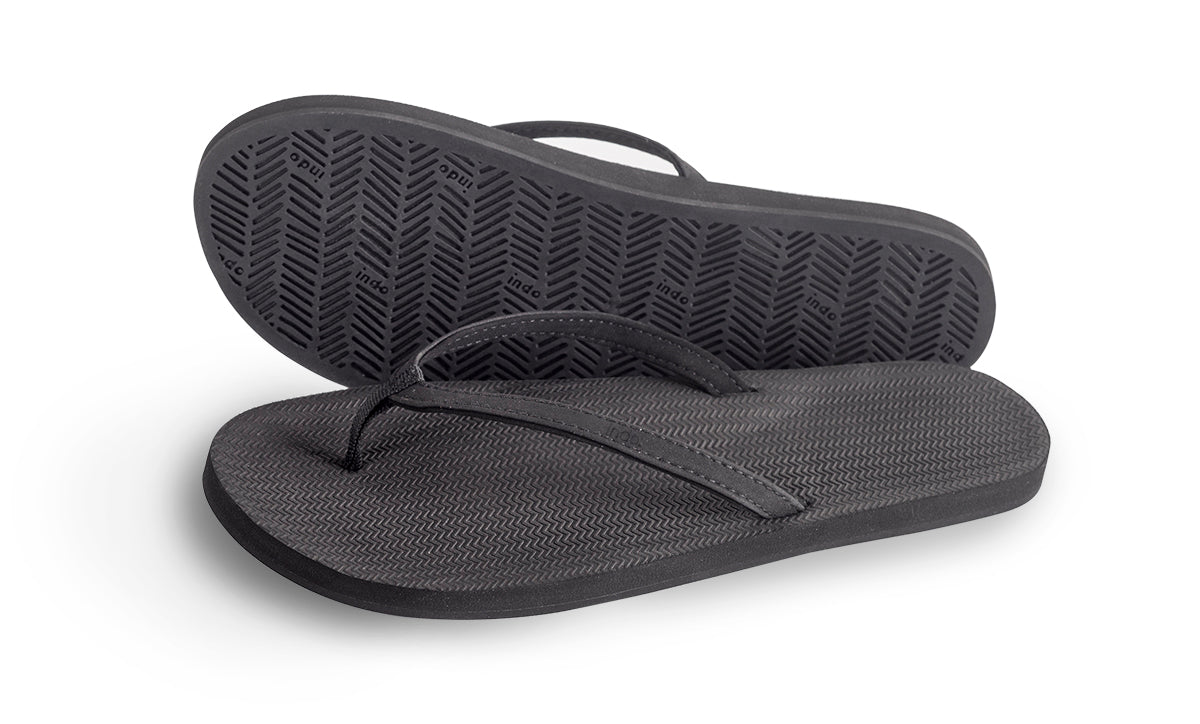 Indosole Essentials Flip Flops Women Black