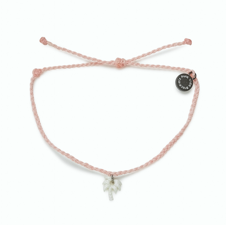 Pura Vida Bracelet Engraved Mop Palm Silver One Size