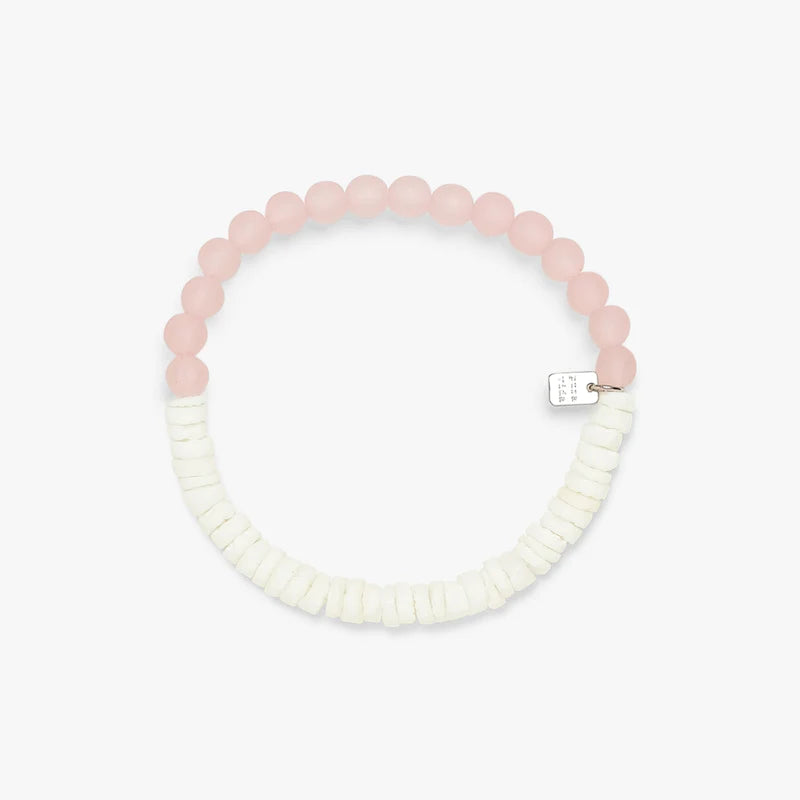 Pura Vida Bracelet Puka Shell and Frosted Bead One Size