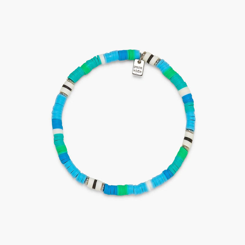 Pura Vida Bracelet Rainforest Heshi Bead Blue One Size