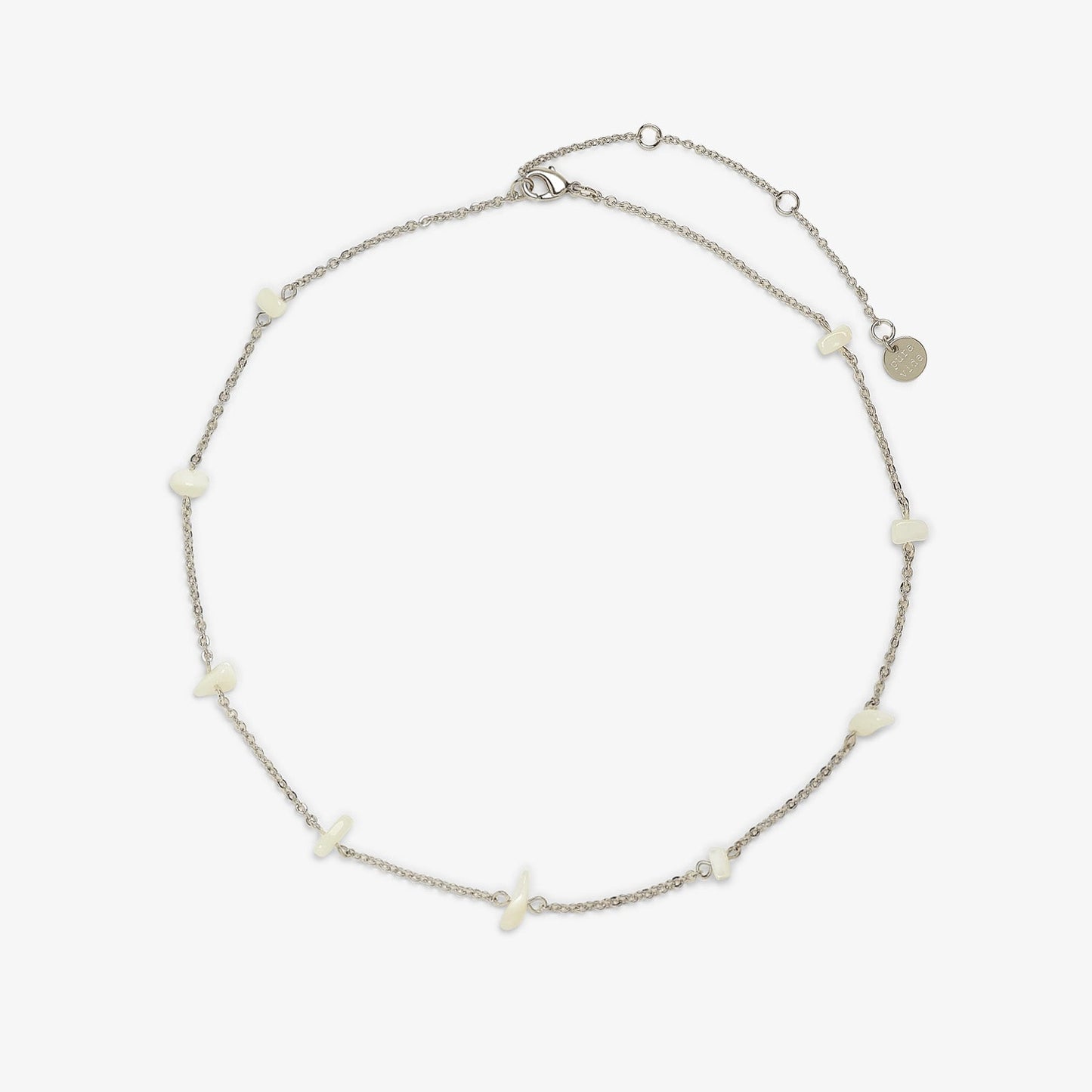 Pura Vida Choker Pearl Chip Silver One Size