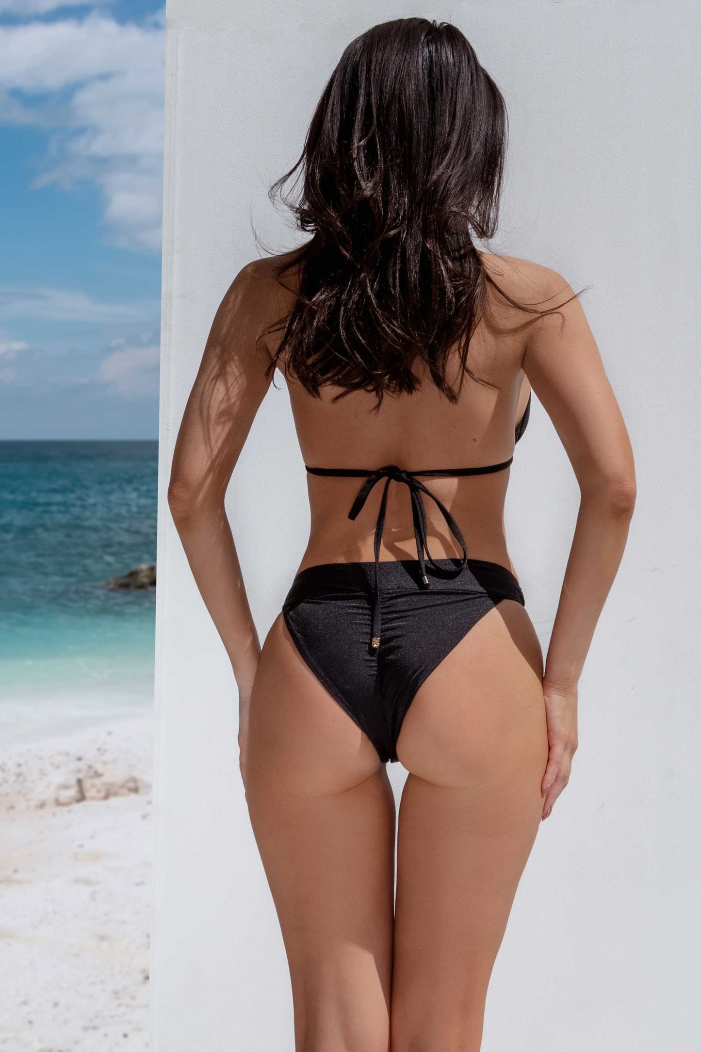 Dolcessa Swimwear Women Bikini Bottom Onyx Medusa Black