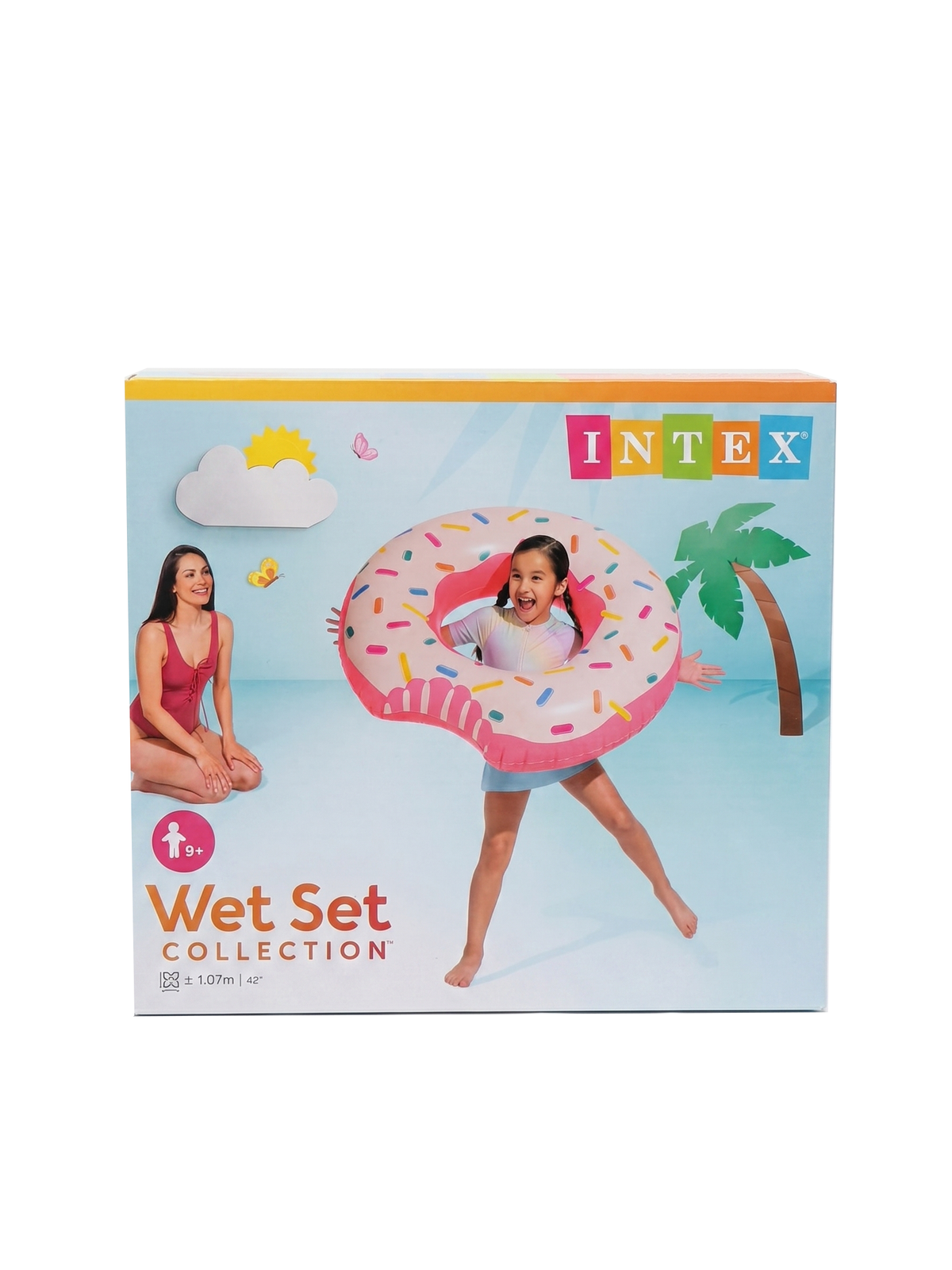 Intex Swim Ring Rainbow Donut Multicolor 94x23 cm