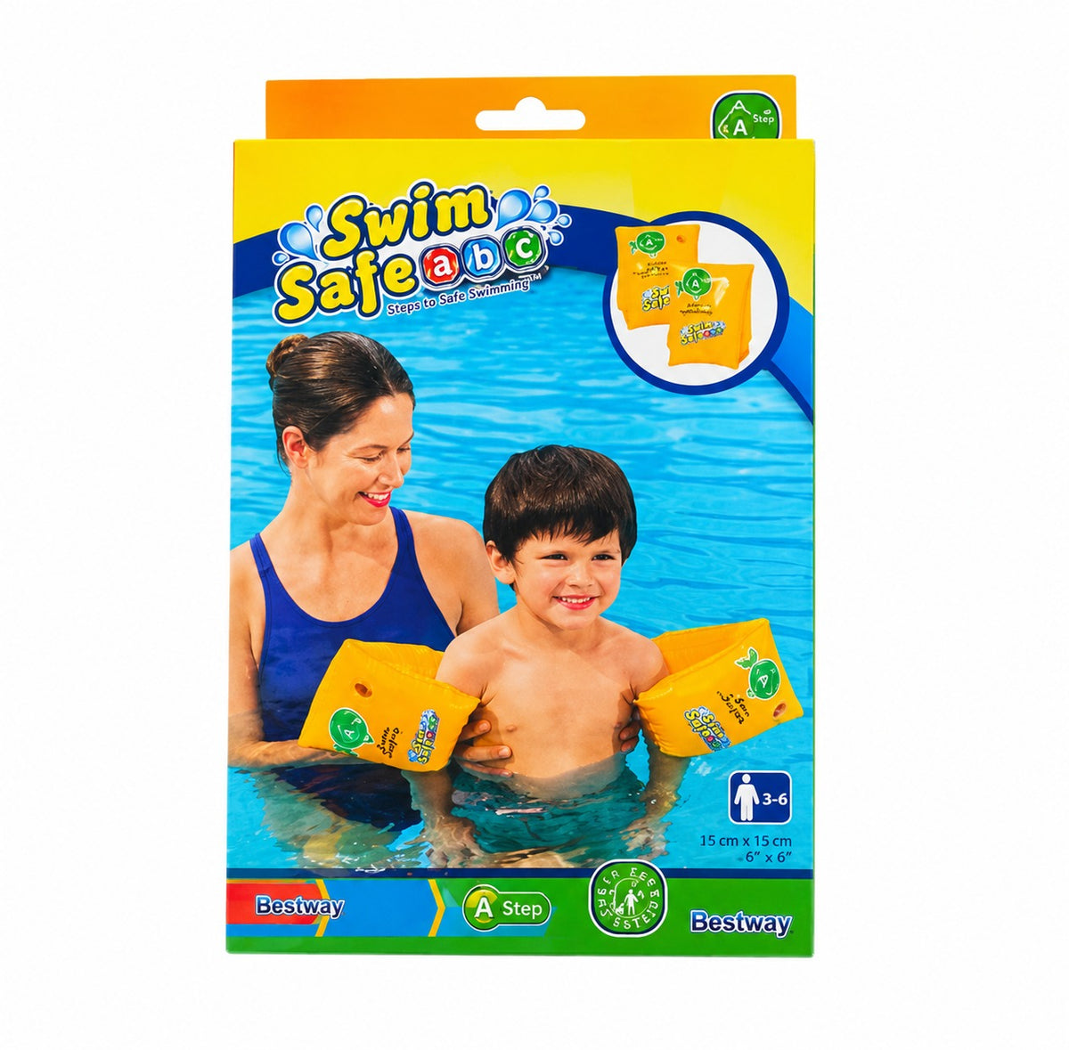 Bestway Arm Bands Wondersplash Yellow 3 To 6 Years Old (Small/Medium (125x15 cm)