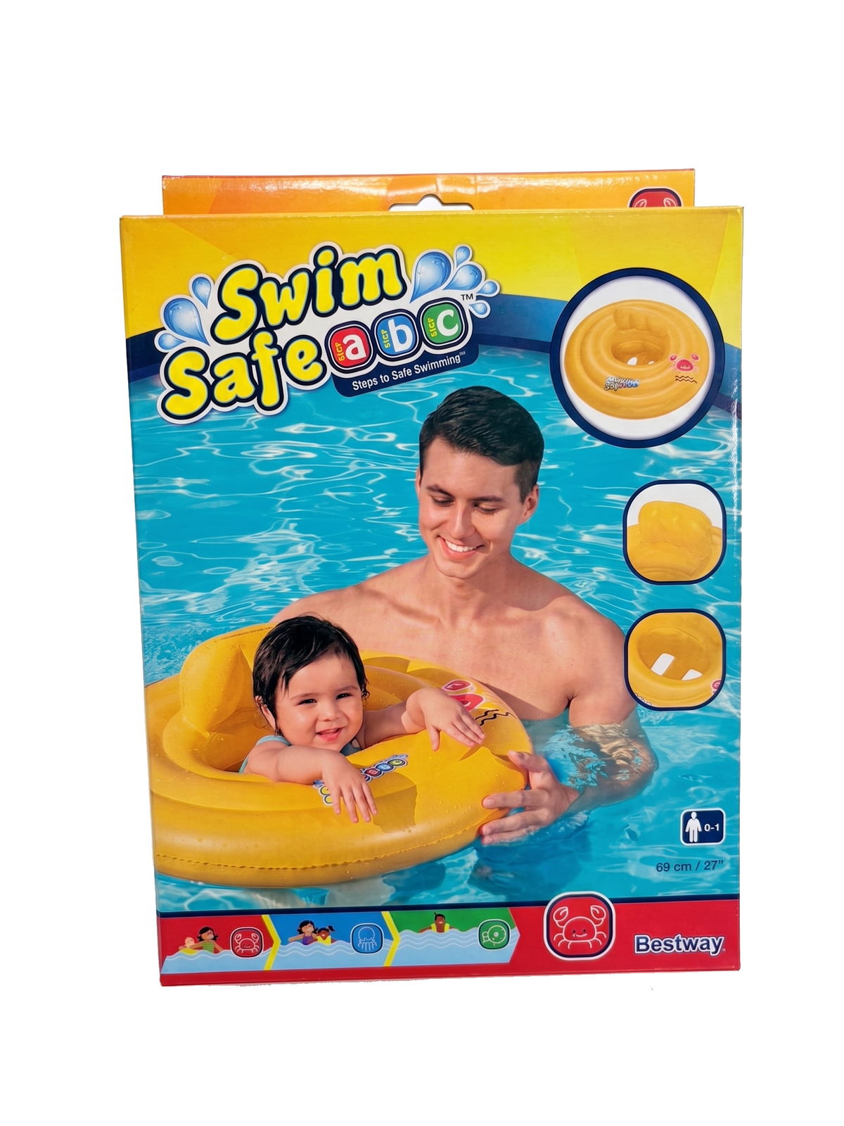 Bestway Swim Ring with Seat Wondersplash Yellow 0-1 Years Old