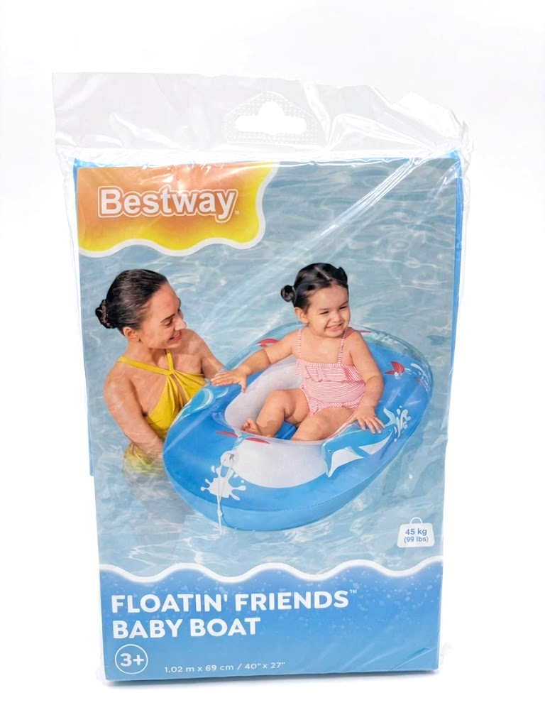 Bestway Swim Ring with Seat Floatin' Friends Baby Boat Multicolor 3+ Years Old