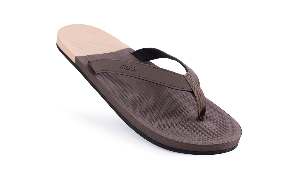 Indosole Essentials Flip Flops Men Color Block Soil - Light Soil