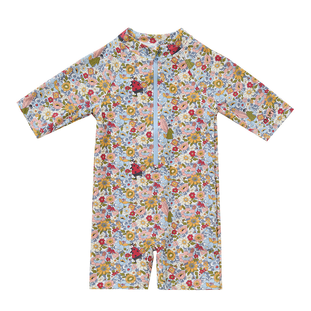 Toastie Girls U.V Proctector Swim Onesie Wild Garden Floral