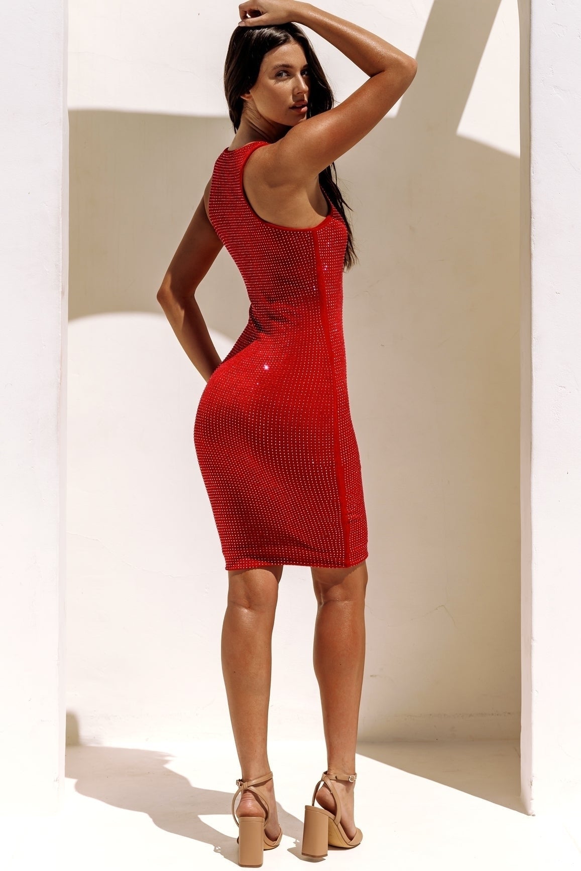 Dolcessa Swimwear Women Dress Scarlet Crystal