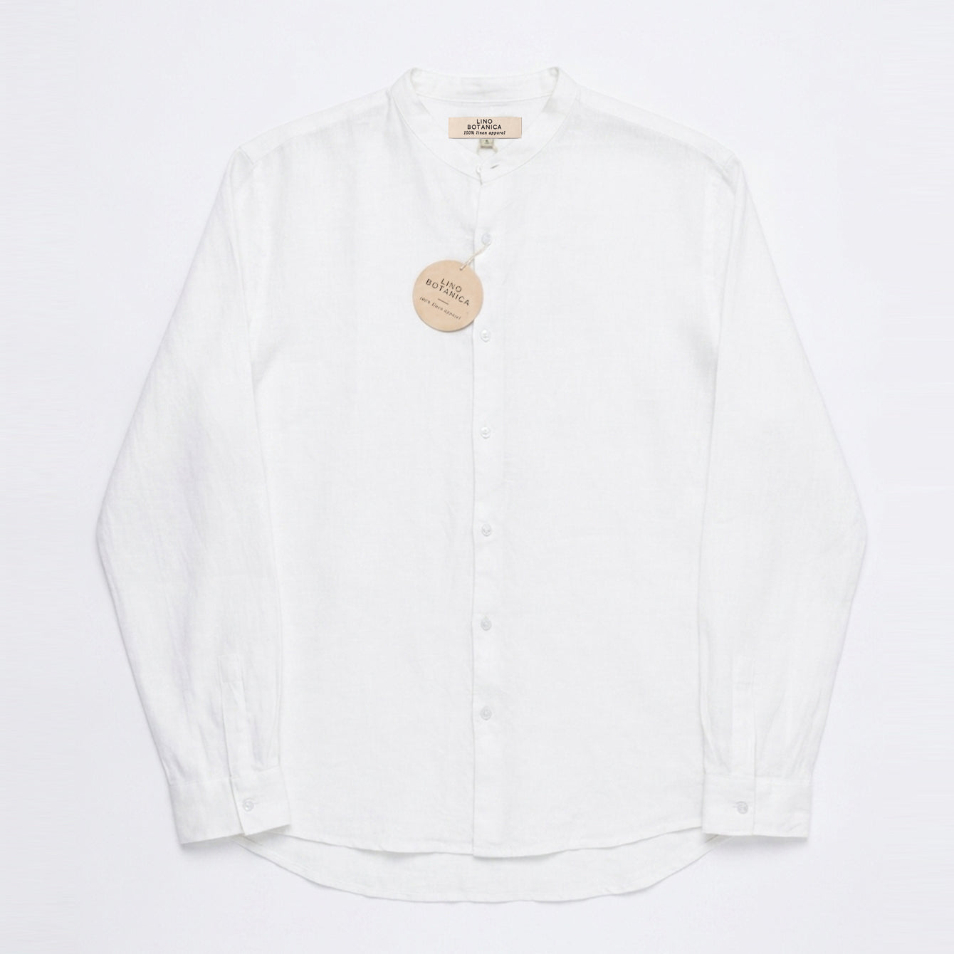 Lino Botanica Men Shirt Long Sleeve Enea White