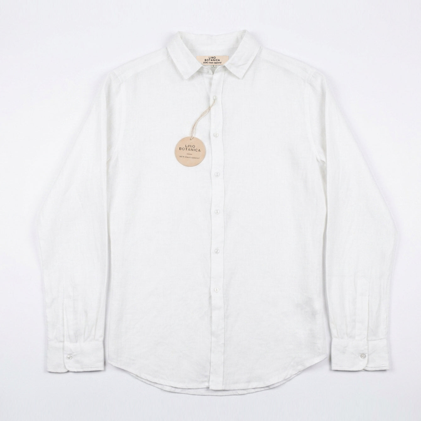 Lino Botanica Men Shirt Long Sleeve Orion White