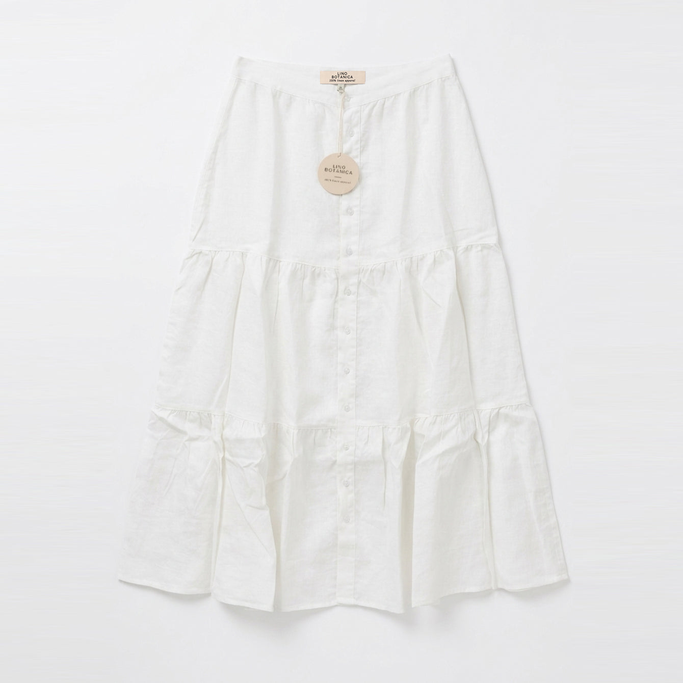 Lino Botanica Women Skirt Maxi White