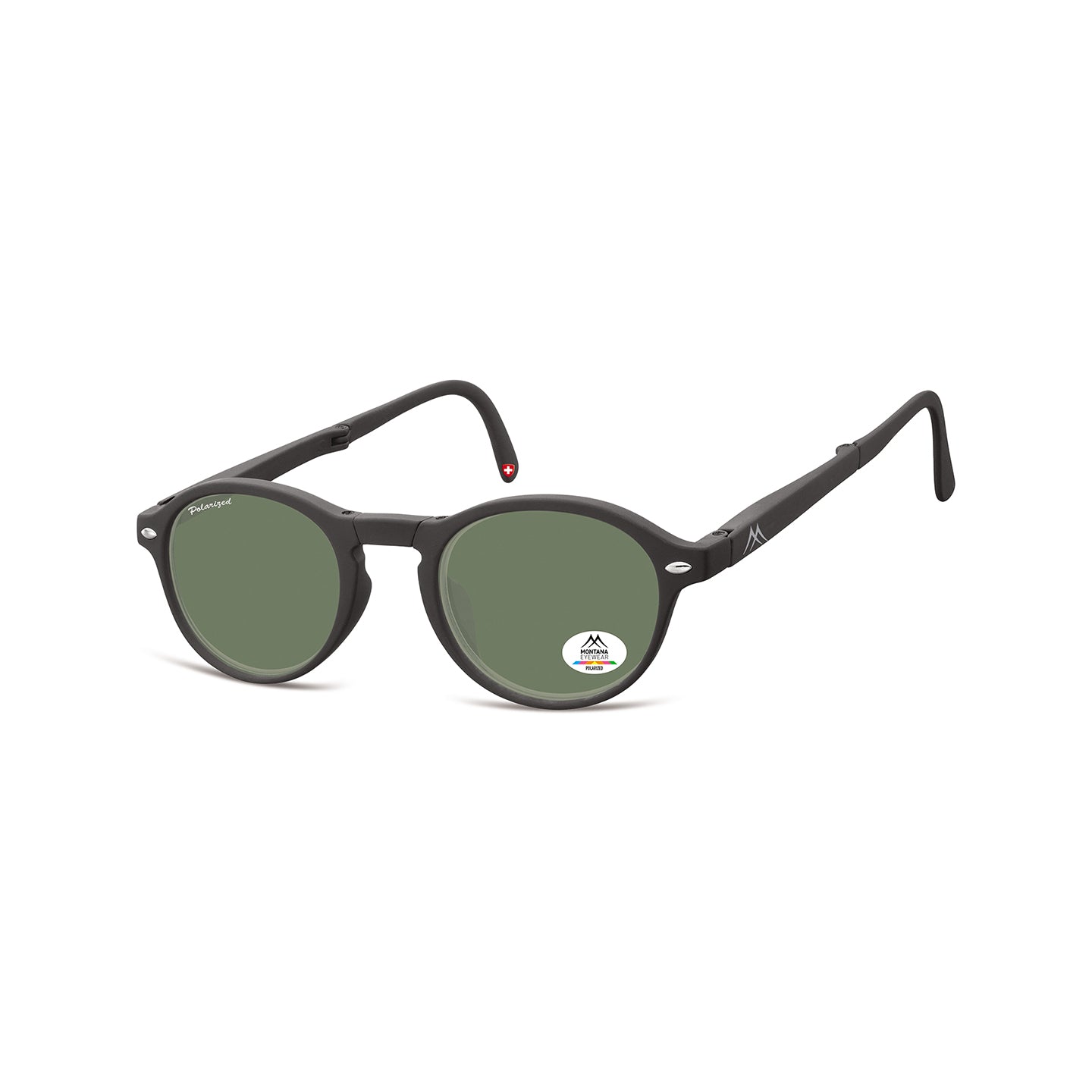 Montana Folding sunglasses - Polarized - Matt finishing - Black - G15 Lenses