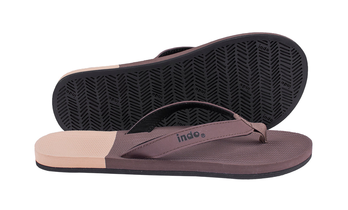 Indosole Essentials Flip Flops Men Color Block Soil - Light Soil