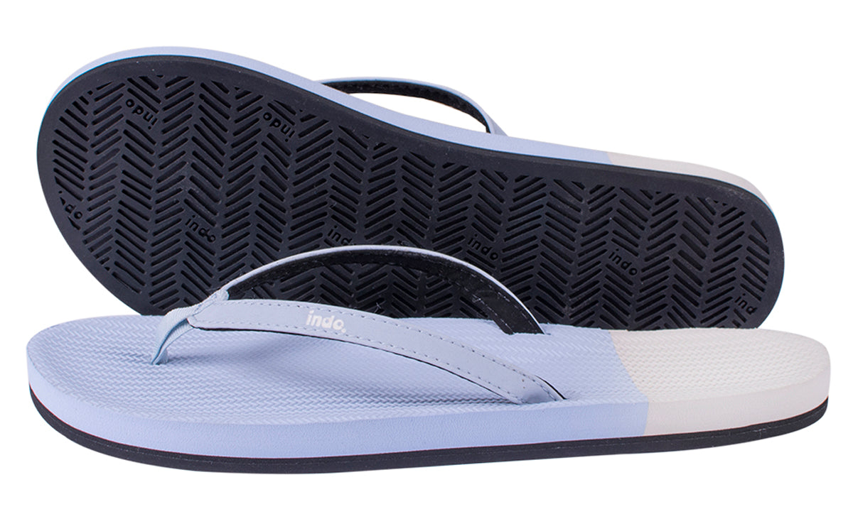 Indosole Essentials Flip Flops Women Color Block Light Shore - Sea Salt