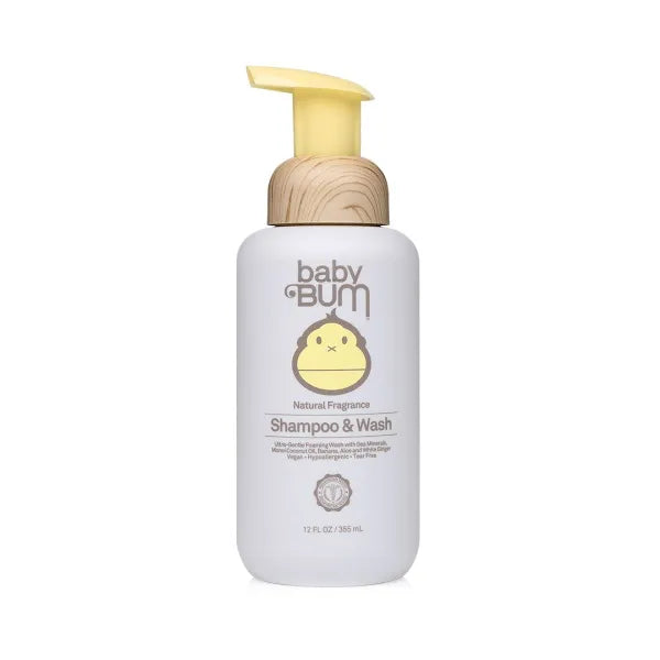 Sun Bum Baby Bum Shampoo And Wash Natural Fragrance 12 oz